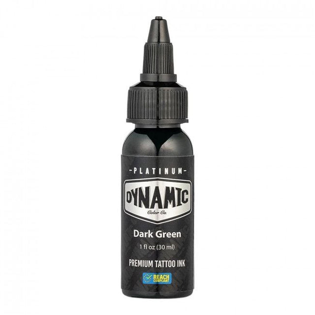 Dynamic Platinum Tattoo Ink - Dark Green (30 ml) - Reach-konform