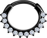 BK 316 JEWELLED CURVED BAR SEPTUM CLICKERS mod. 13