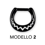 BK 316 SEPTUM CLICKERS AFRICAN PATTERN
