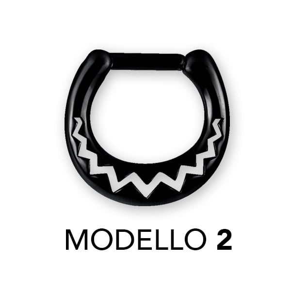 BK 316 SEPTUM CLICKERS AFRICAN PATTERN