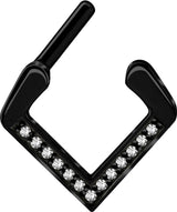 BK 316 V SHAPE SEPTUM CLICKER WITH ZIRCONIA 1,2x8mm WH