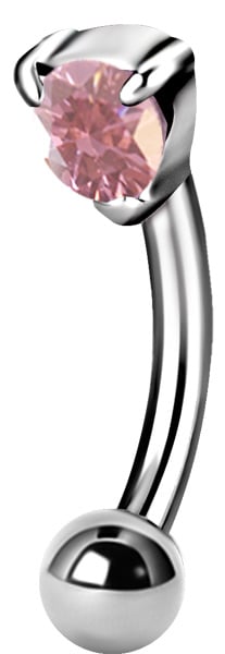 STEEL JEWELLED EYEBROW BARBELLS 1,2mm