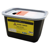  Nitras Medical Kanülenabwurfbehälter (2000 ml) - Schwarz