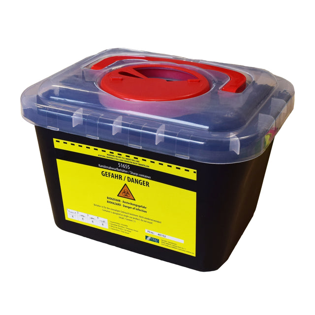 Nitras Medical Kanülenabwurfbehälter (5000 ml) - Schwarz