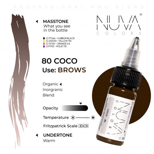 Nuva Colors PMU Pigment - 80 Coco (15 ml)