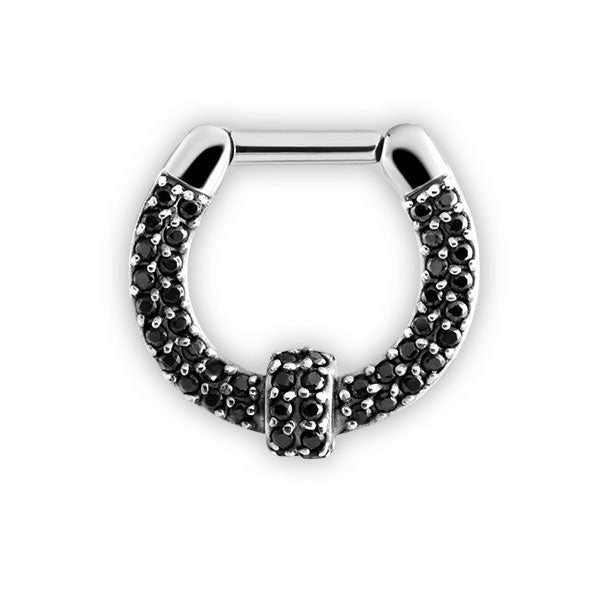 SS 316 SEPTUM CLICKERS SWAROVSKI PAVE SETTING