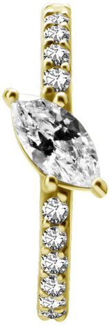 GD 316 HINGED RING SET W. MARQUISE ZIRCONIA 1,2x12mm WH