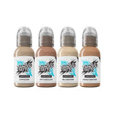 World Famous Limitless Tattoofarbe - Santucci Skin Tone Set (4 x 30 ml)