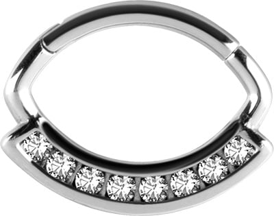 SS 316 HINGED SEPTUM/DAITH CLICKER 1,2x6mm WH mod. 01