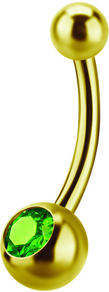 GD 316 6mm JEWEL NAVEL BARBELLS