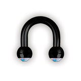 BK 316 DOUBLE JEWELLED MICRO U BARBELLS