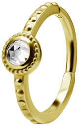 GD 316 HINGED RING SET W. ROSECUT ZIRCONIA 1,2x12mm WH