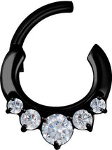 BK 316 JEWELLED CURVED BAR SEPTUM CLICKERS mod 12