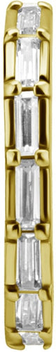GD 316 HINGED RING SET W. BAGUETTE ZIRCONIA 1,2x12mm WH