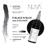 Nuva Colors PMU Pigment - 11 Black n Blue (15 ml)