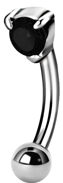STEEL JEWELLED EYEBROW BARBELLS 1,2mm