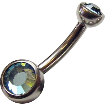 DOUBLE JEWEL NAVEL BARBELLS 4&6mm