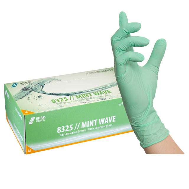 Nitras Mint Wave Nitrilhandschuhe 100 St.