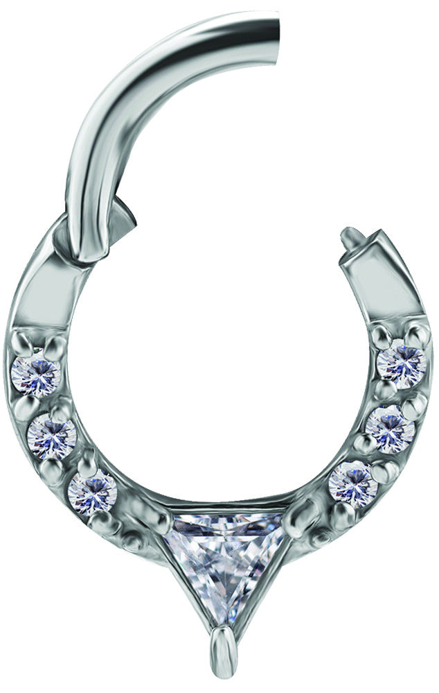 SS 316 HINGED CLICKER SET with Front Jewels