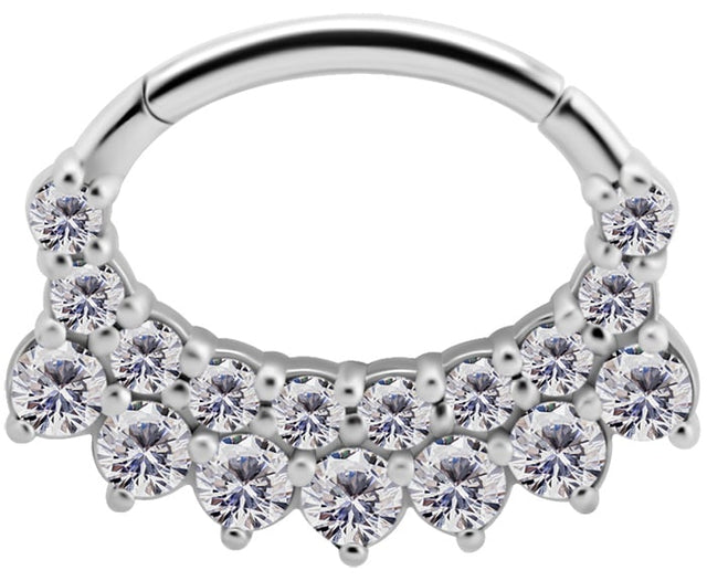 SS 316 HINGED SEPTUM/DAITH CLICKER 1,2x6mm WH mod. 12