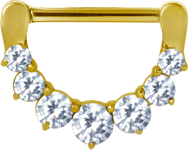 GD 316 JEWELLED NIPPLE CLICKER  WH