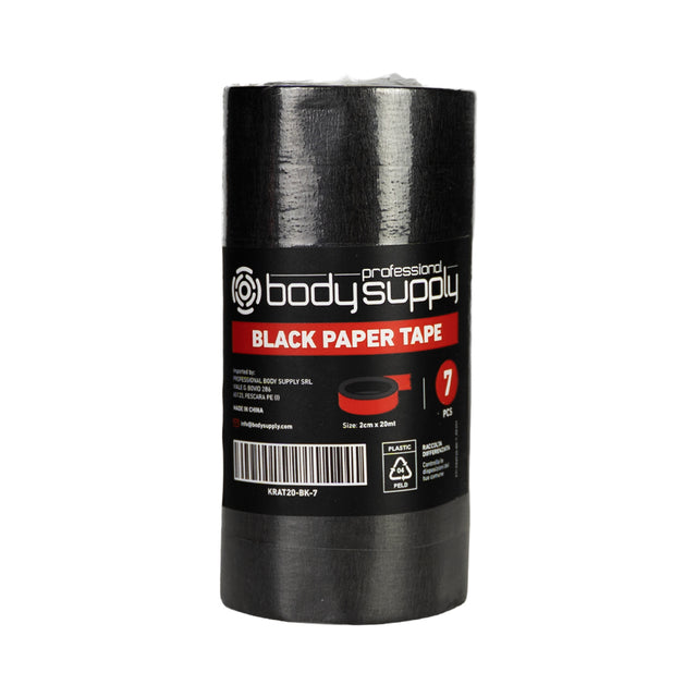 BodySupply Papierklebeband 2 cm × 20 m – 7 Stück
