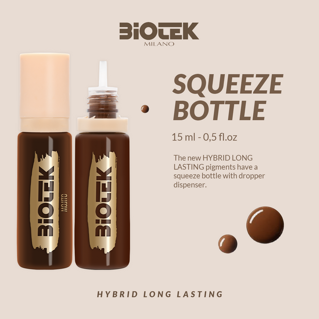 Biotek PMU Tattoofarbe - Hybrid Long Lasting Set (5 x 15 ml)