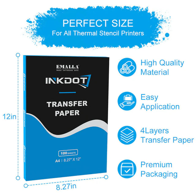 Emalla InkDot Stencil Transferpapier (21 x 30 cm) 100 Blatt