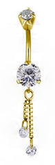 GD 316 MINI DOUBLE JEWEL BELLY BANANAS W/DANGLES 1,6x10mm model 04