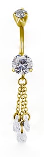 GD 316 MINI DOUBLE JEWEL BELLY BANANAS W/DANGLES 1,6x10mm model 05