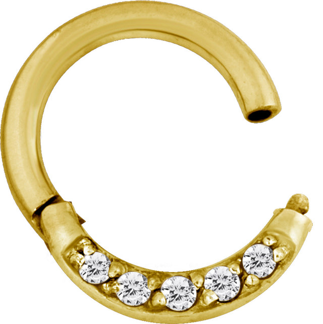 GD 316 HINGED RING SET W. ZIRCONIA (FRONT FACING)