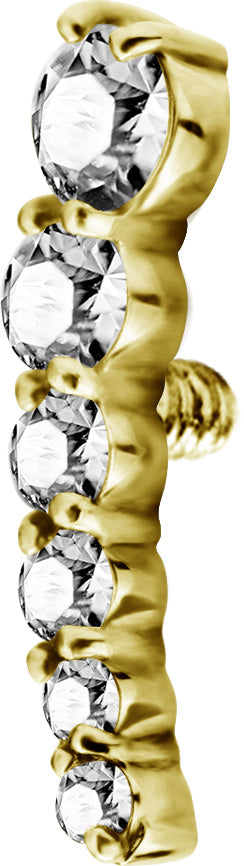 GD 316 int ATTACHMENT 1,2mm CUBIC ZIRCONIA mod. 14L Left - WH (15mm)