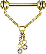 GD 316 NIPPLE CHAIN BARBELL MOD. C - 1,6x14mm balls 5mm