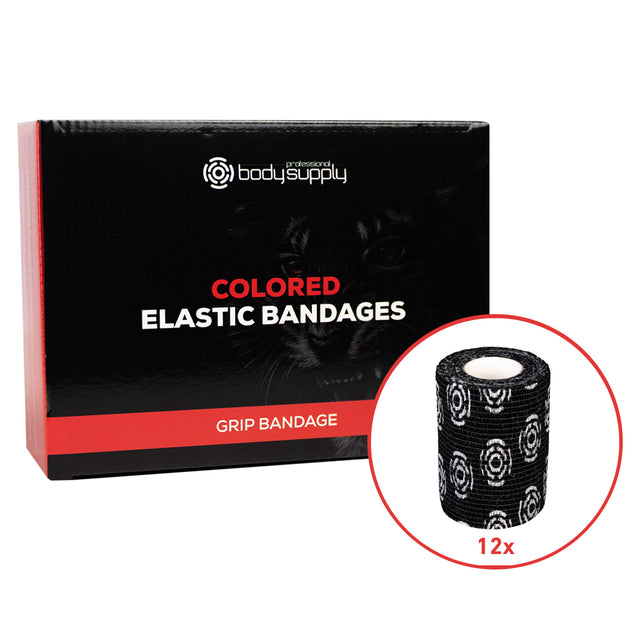 BodySupply Grip Wrap Black (7.5 cm × 4.5 m) 12 pcs