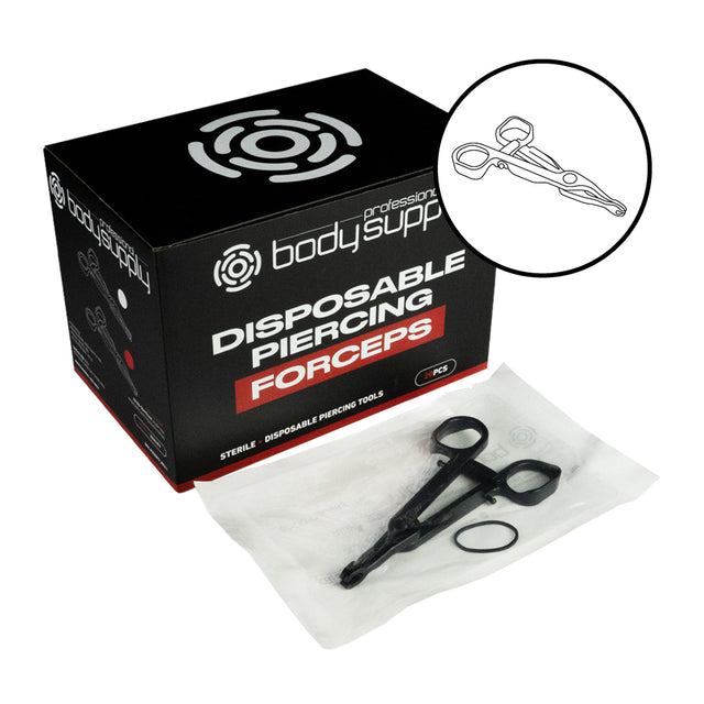 BodySupply sterile Einweg-Zange 20 St. - ovale Öffnung