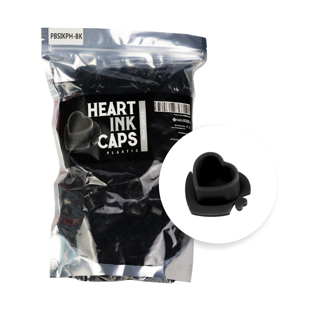 BodySupply Herzförmige Farbkappen aus Kunststoff (25 mm) 200 St.