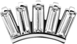 SS 316 int ATTACHMENT 1,2mm CUBIC ZIRCONIA mod. 34 - WH (8mm)