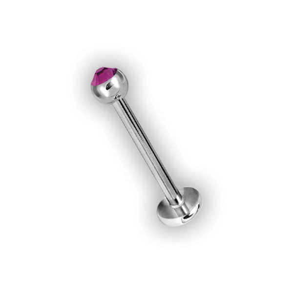 JEWELLED LABRET 1,2mm base 4mm