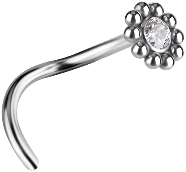 TT PREMIUM JEWEL NOSE STUDS, 0,8mm mod. 08 -WH
