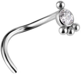 TT PREMIUM JEWEL NOSE STUDS, 0,8mm mod. 11 -WH