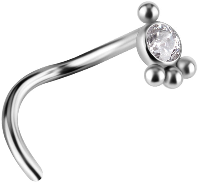 TT PREMIUM JEWEL NOSE STUDS, 0,8mm mod. 11 -WH