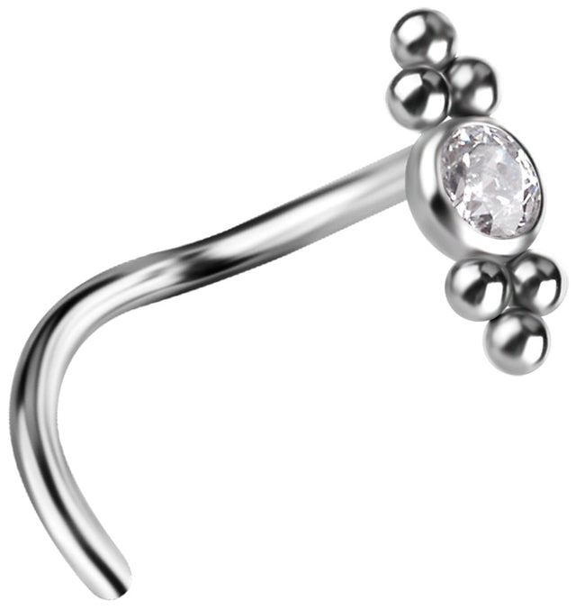 TT PREMIUM JEWEL NOSE STUDS, 0,8mm mod. 12 -WH