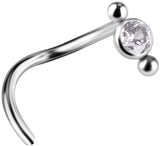 TT PREMIUM JEWEL NOSE STUDS, 0,8mm ball 2.0mm - mod. 13 -WH