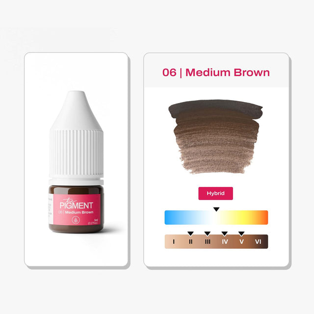 Eyebrows PMU Pigment - 06 Medium Brown - 5ml