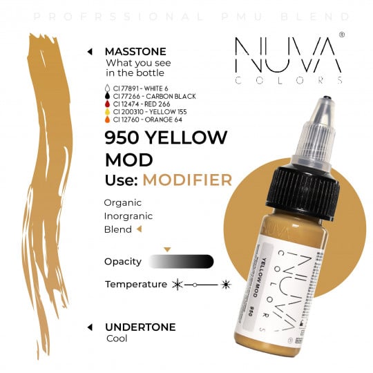 Nuva Colors PMU Modifikator - 950 Yellow Mod (15 ml)