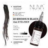 Nuva Colors PMU Pigment - 20 Brown n Black (15 ml)