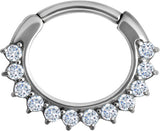 SS 316 JEWELLED CURVED BAR SEPTUM CLICKERS mod. 13