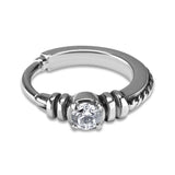 SS 316 HINGED RING W/ZIRCONIA mod.18