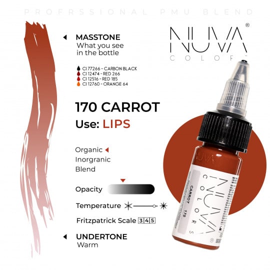 Nuva Colors PMU Pigment - 170 Carrot (15 ml)