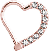 RG 316 JEWELLED HINGED HEART RING LEFT